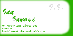 ida vamosi business card